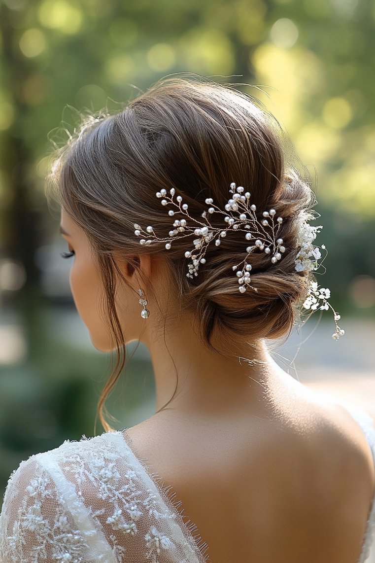 Draped Updo With Accessories