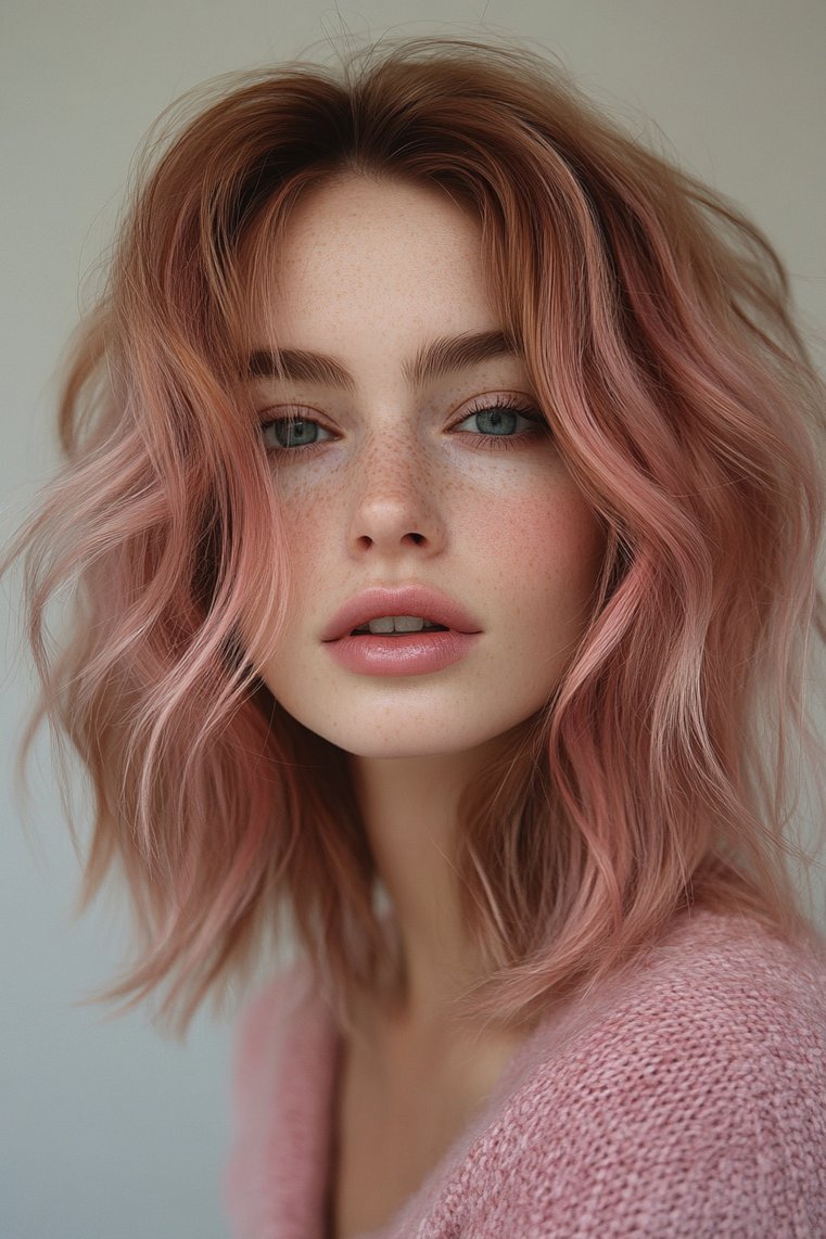 Dusty Rose Ombre Lob