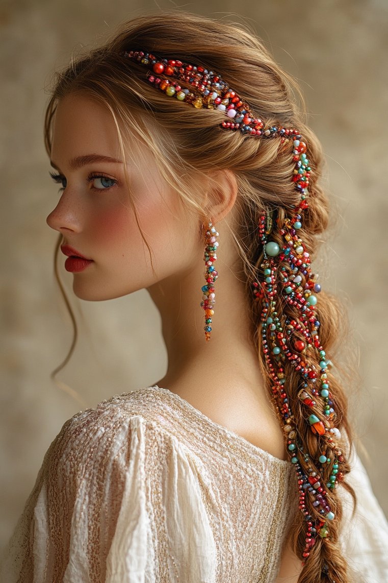 Dutch Braid With Beads