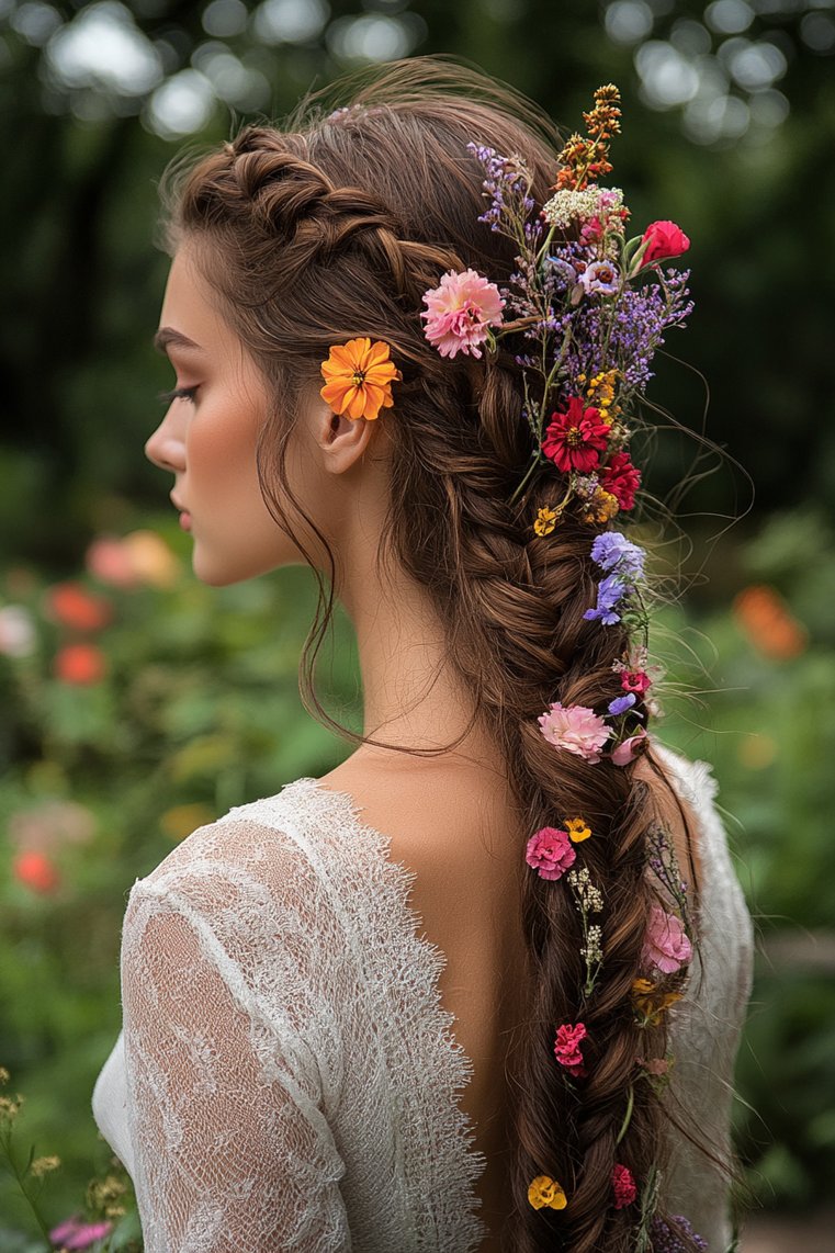 Dutch Braid With Curly Ends