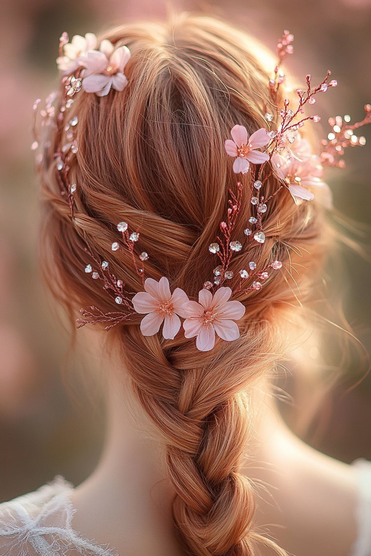 Dutch Braid With Hair Accessories