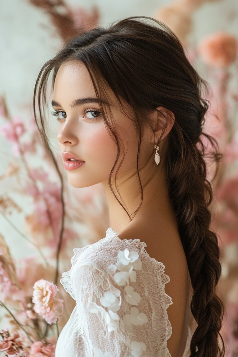 Dutch Braid With Half-Up Twist