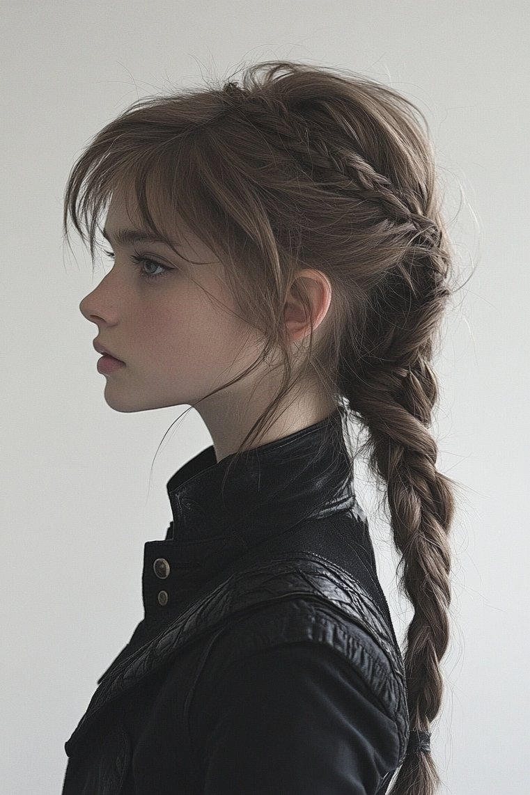 Dutch Braid With Side Shave