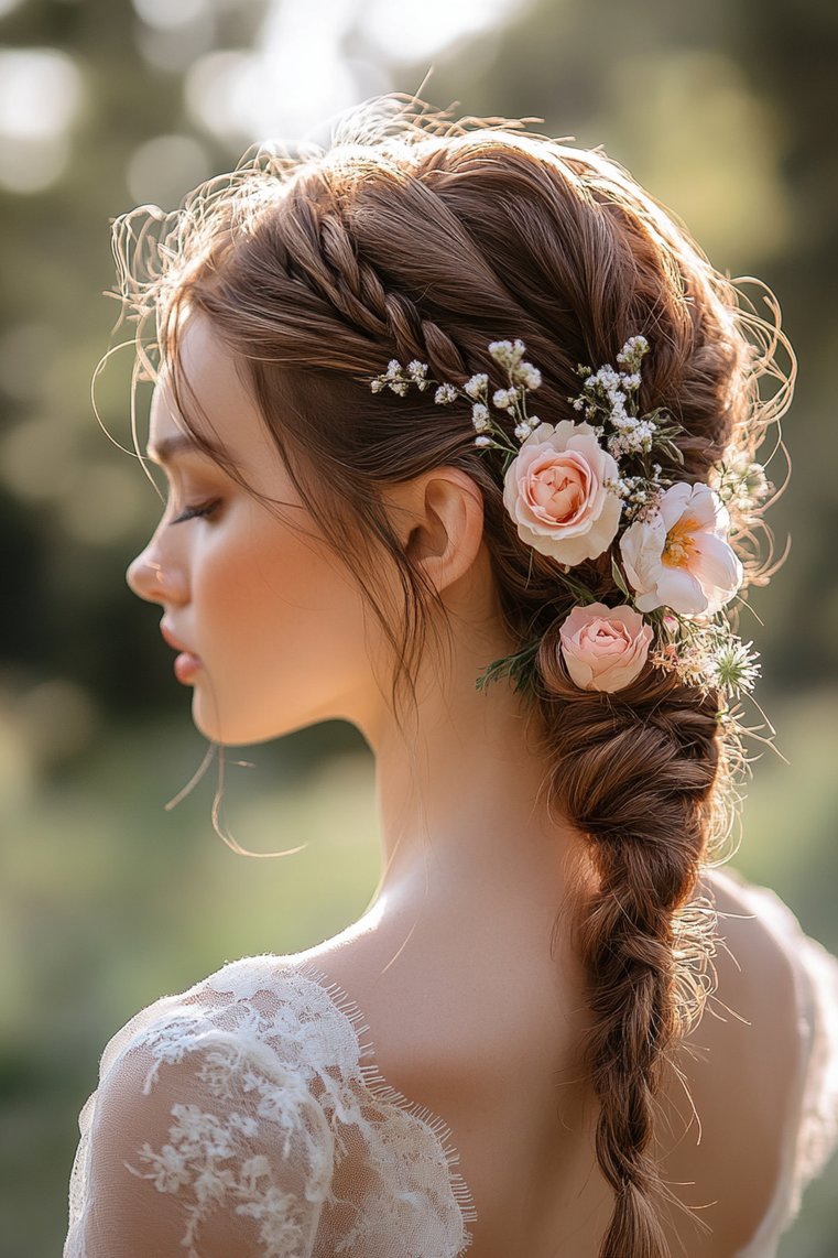 Dutch Braid With a Bun