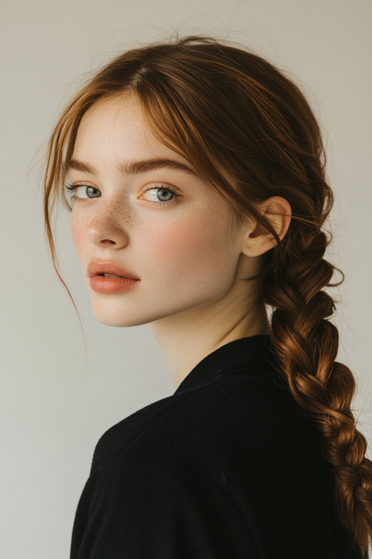 Dutch Braid With a Sleek Finish