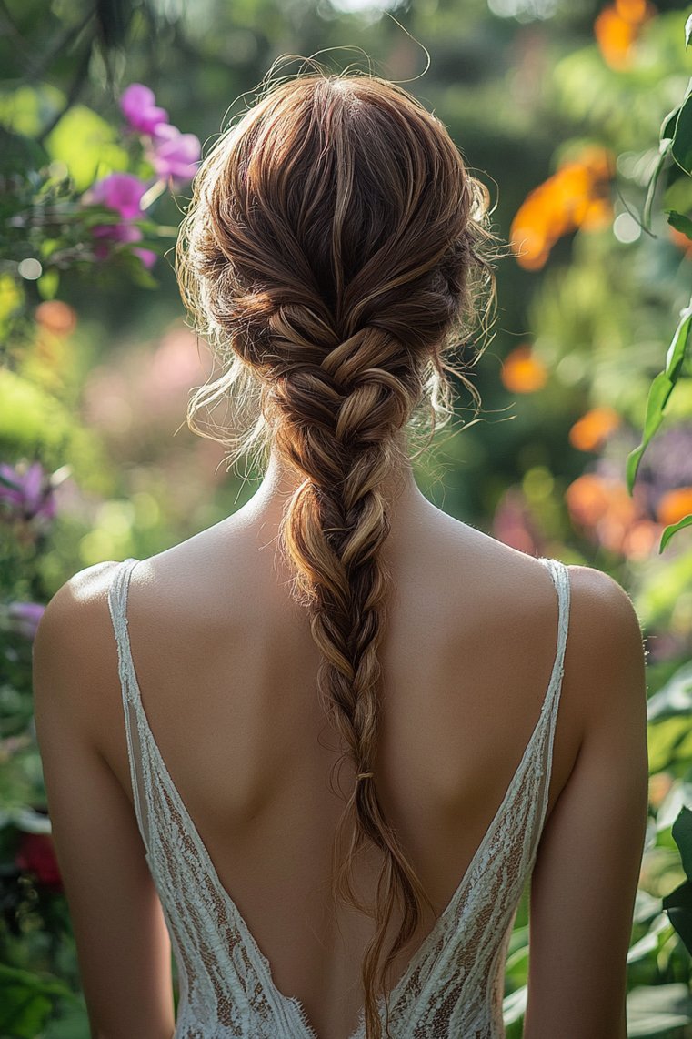 Dutch Braid With a Waterfall Effect