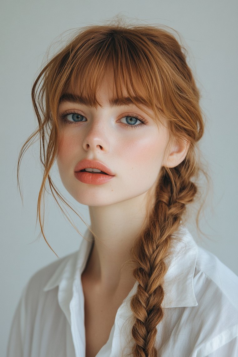 Dutch Braid and Bangs