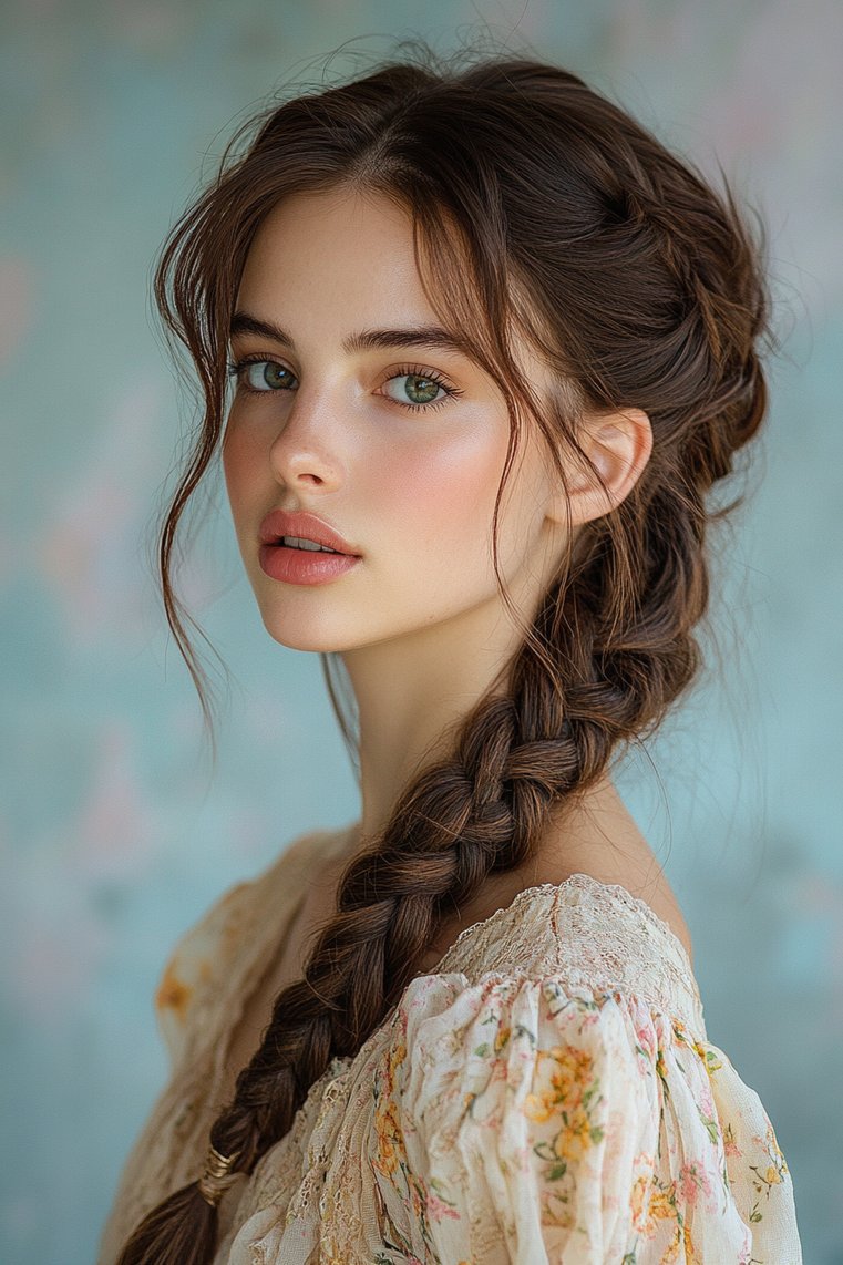 Dutch Braid and Side Part