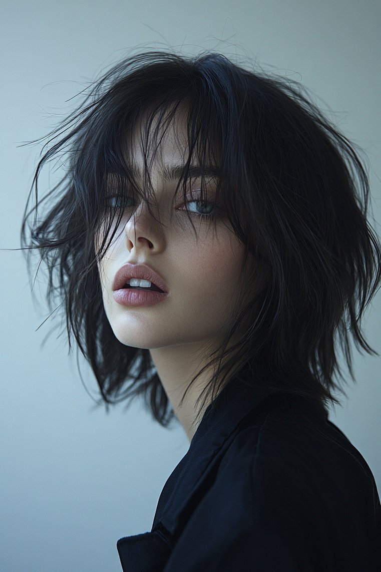 Edgy Asymmetrical Bob With Layers