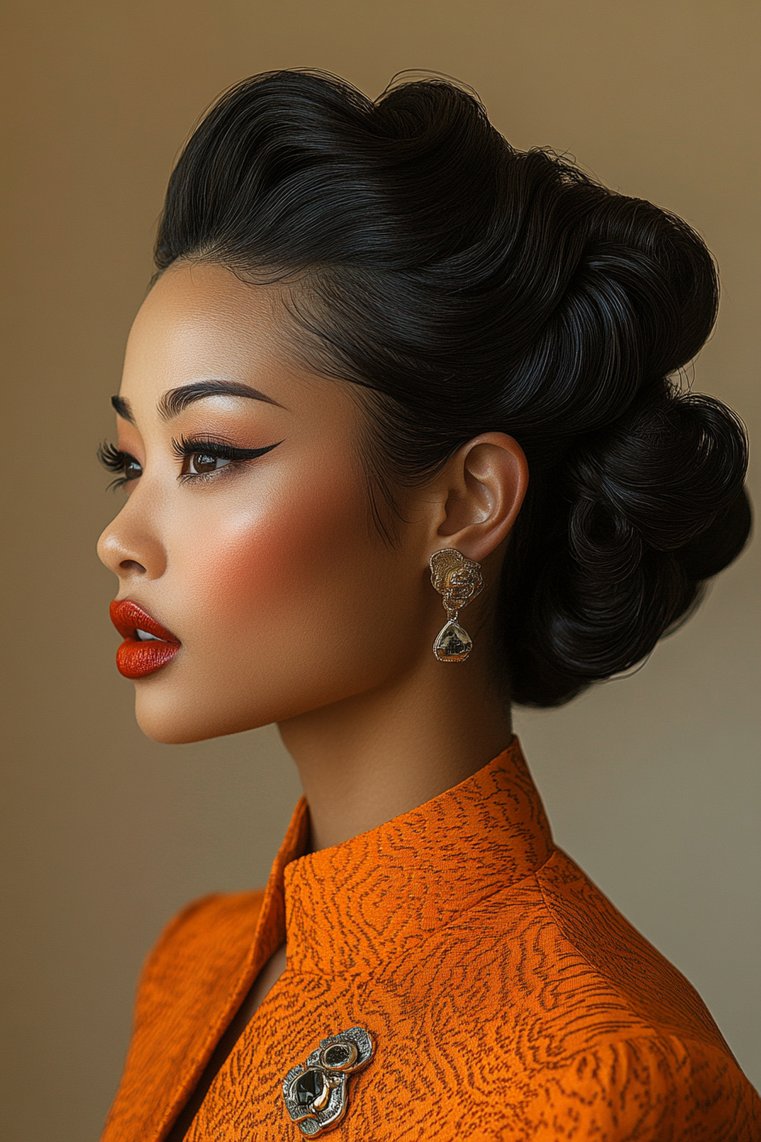 Edgy Finger Waves With Undercut