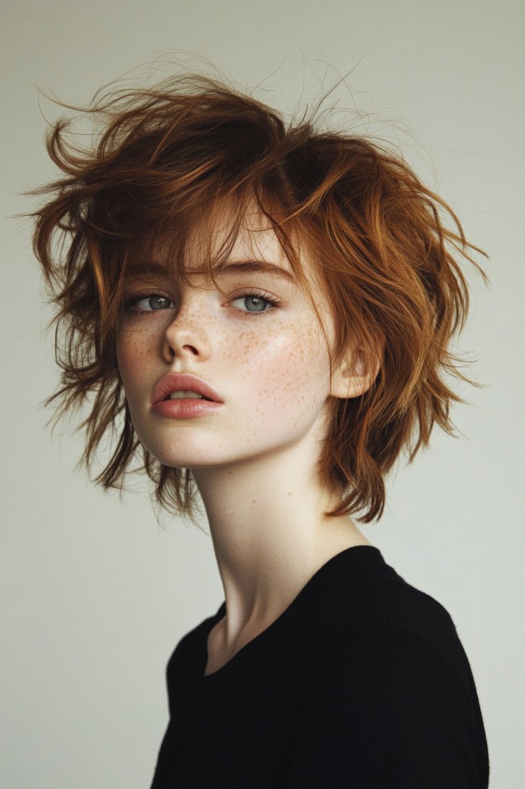 Edgy Shag With Asymmetrical Cut
