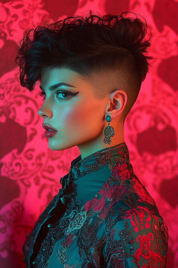 Edgy Undercut With a Bold Color