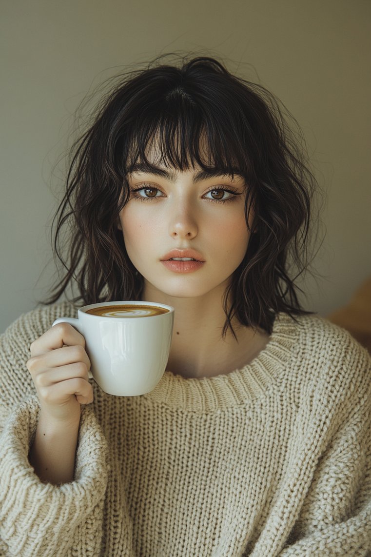 Effortless Everyday Look With Micro Bangs