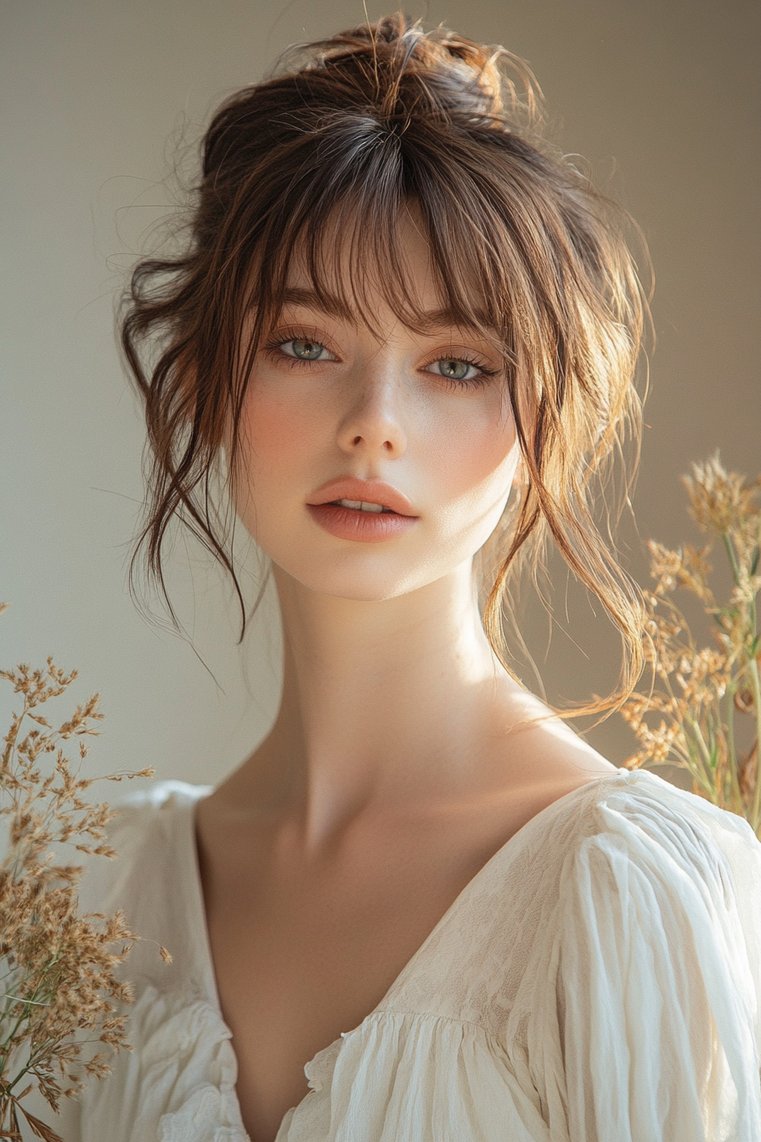 Effortless Messy Bun on Short Hair