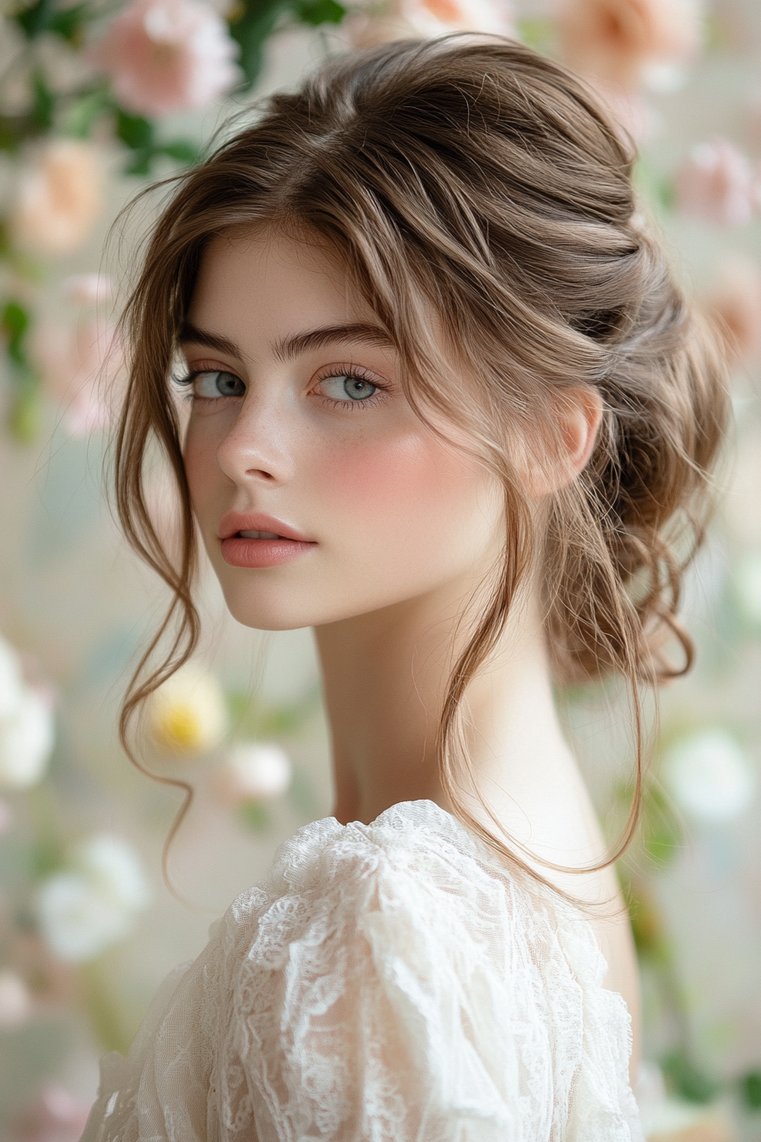Elegant Bun With Soft Curls