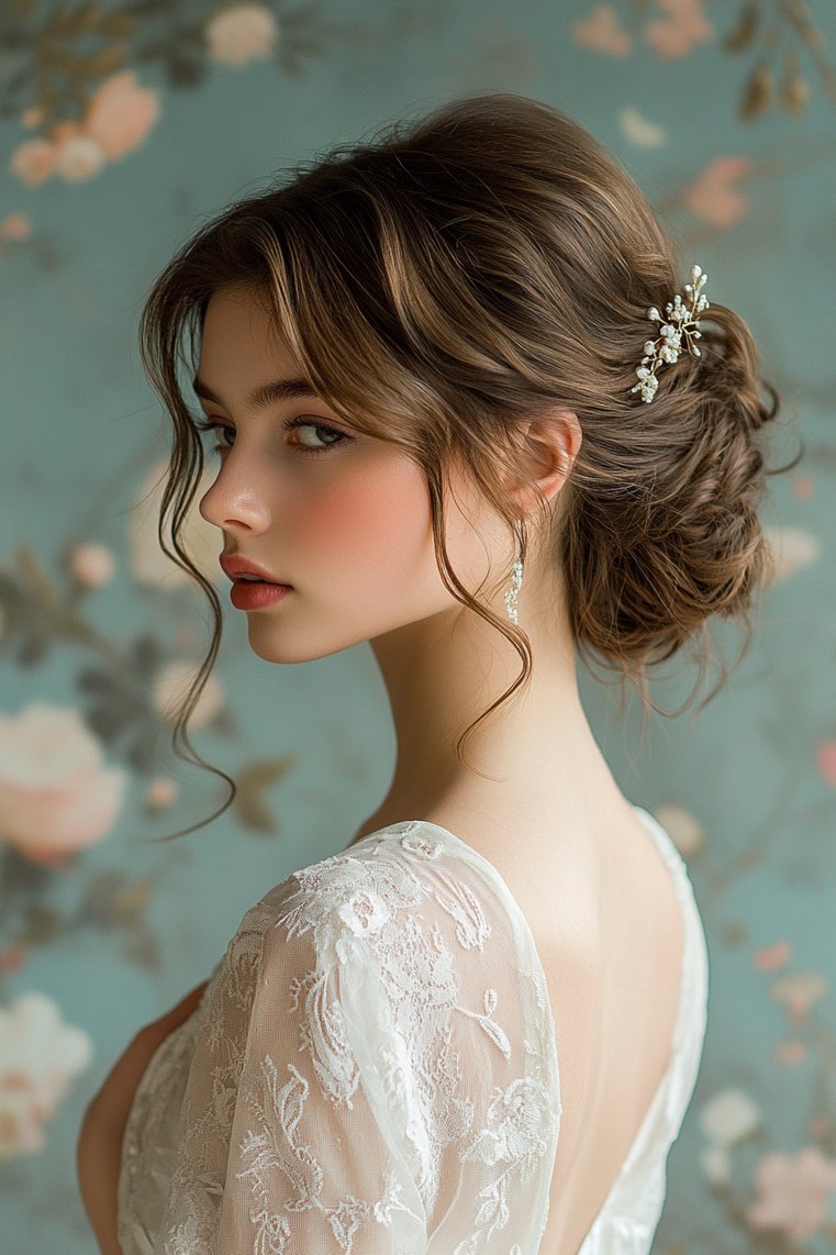 Elegant Chin-Length Updo