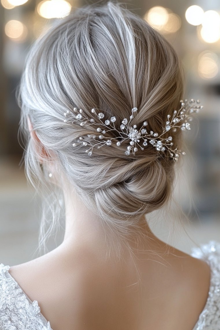 Elegant Grey Updo