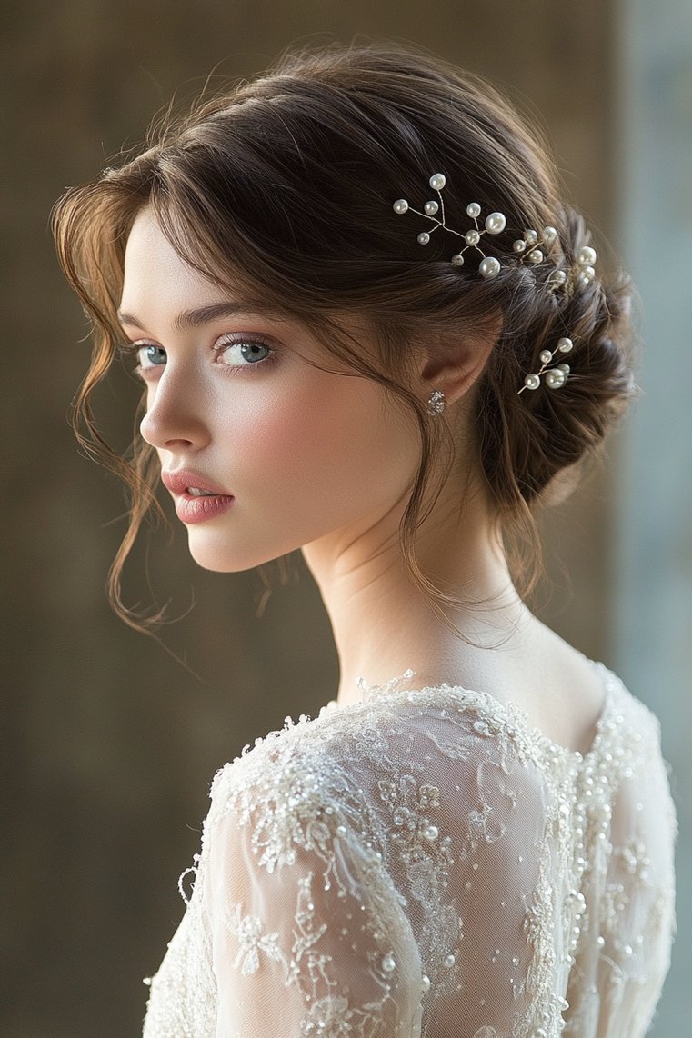 Elegant Updo With Hair Accessories