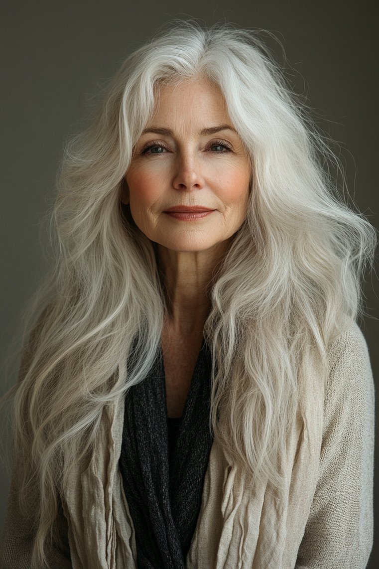 Feathered Fringe With Long Hair