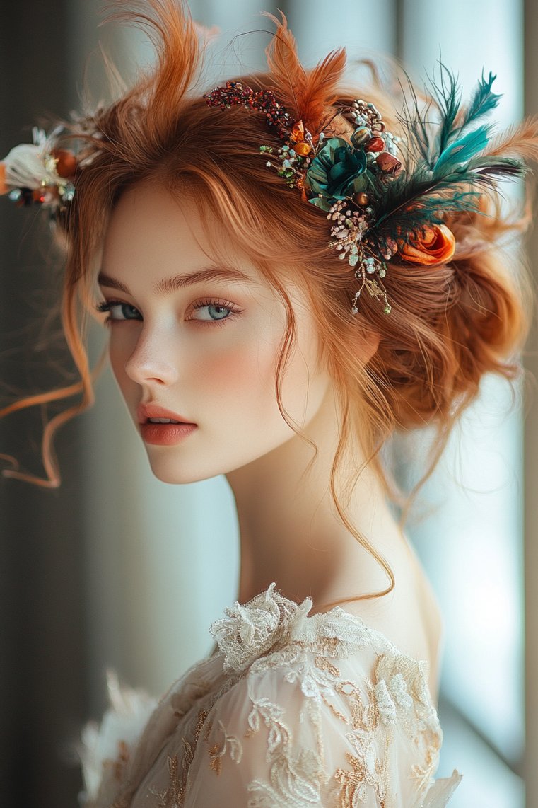 Feathered Hair With a Twist