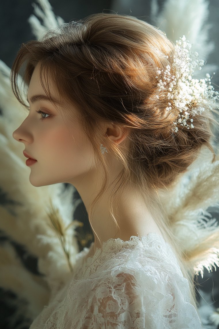 Feathered Hairstyle for Formal Events