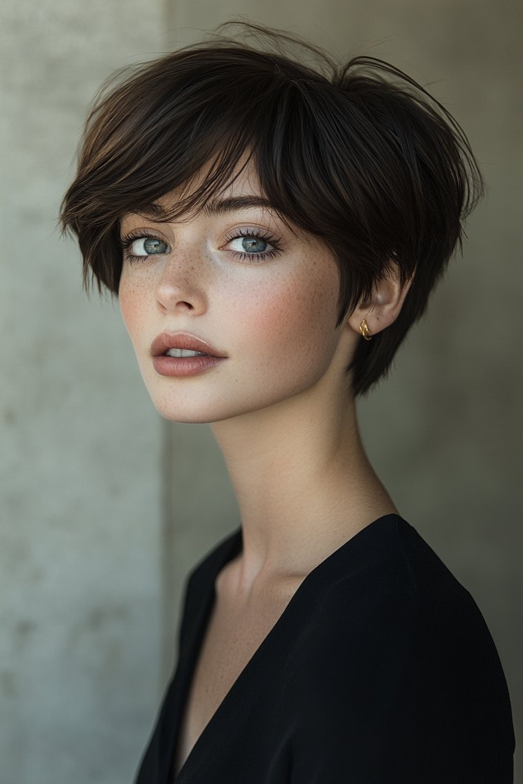 Feminine Pixie With Feathered Layers