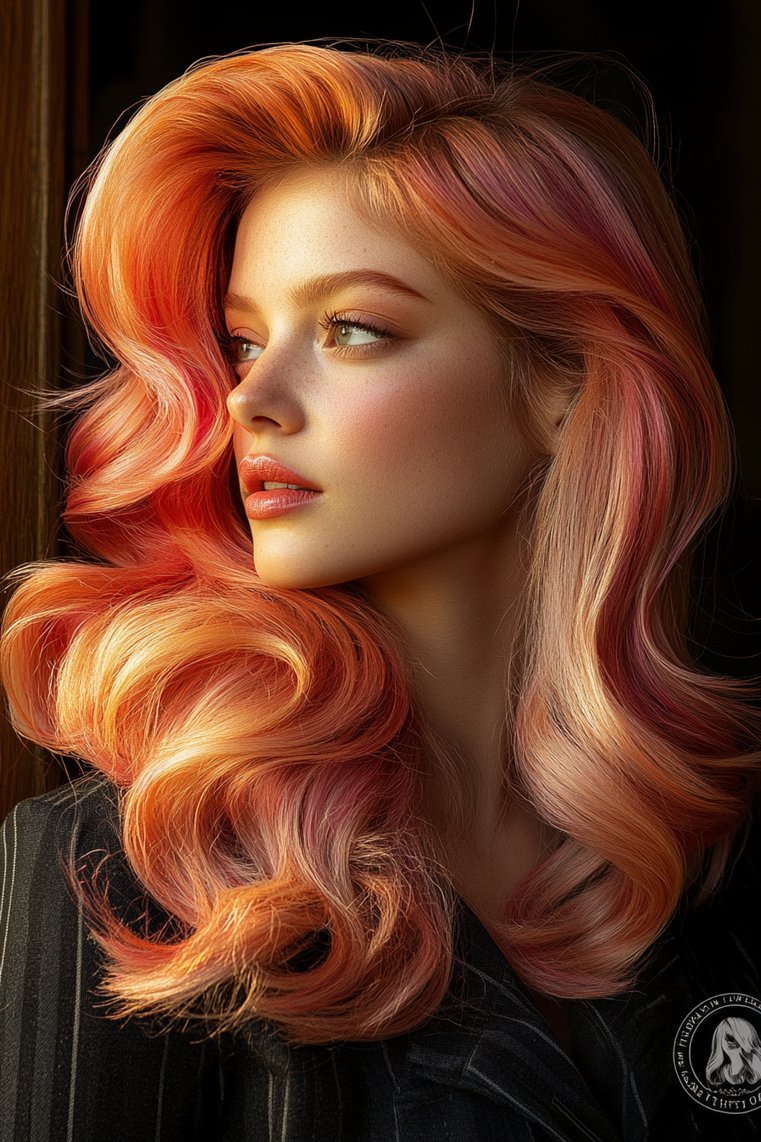 Fiery Copper With Pink Highlights