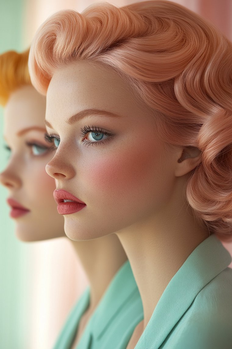 Finger Waves With Color Accents