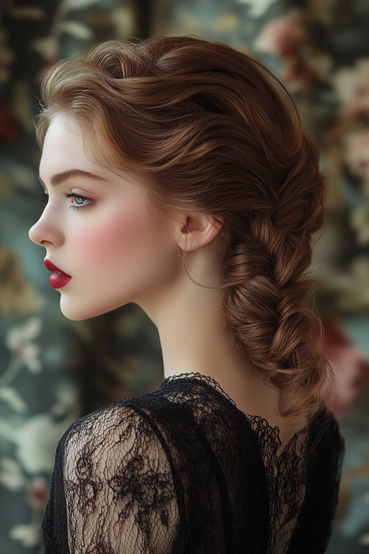 Finger Waves With a Fishtail Braid