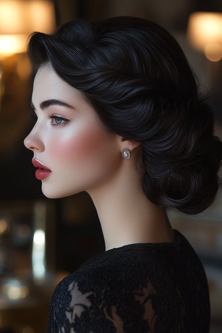 Finger Waves With a Sleek Finish