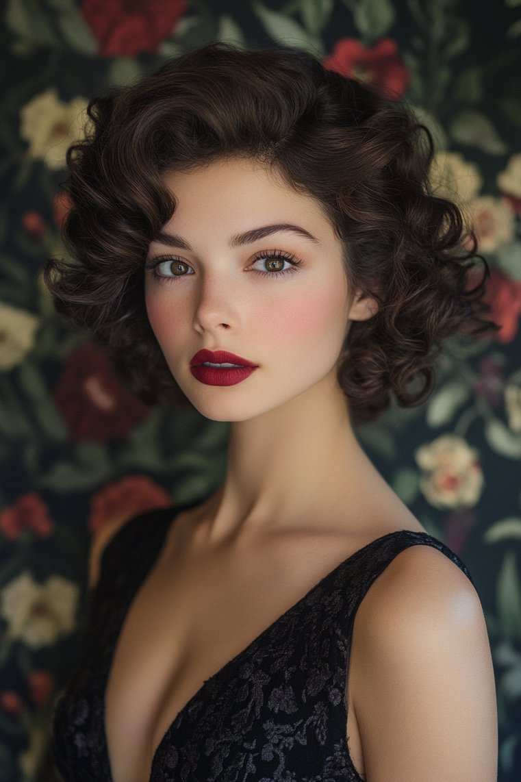 Finger Waves on Curly Hair