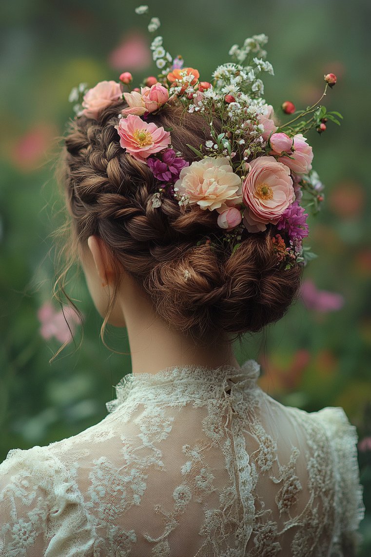 Floral Accent Bun