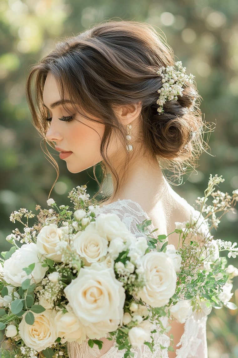 Floral Accented Updo