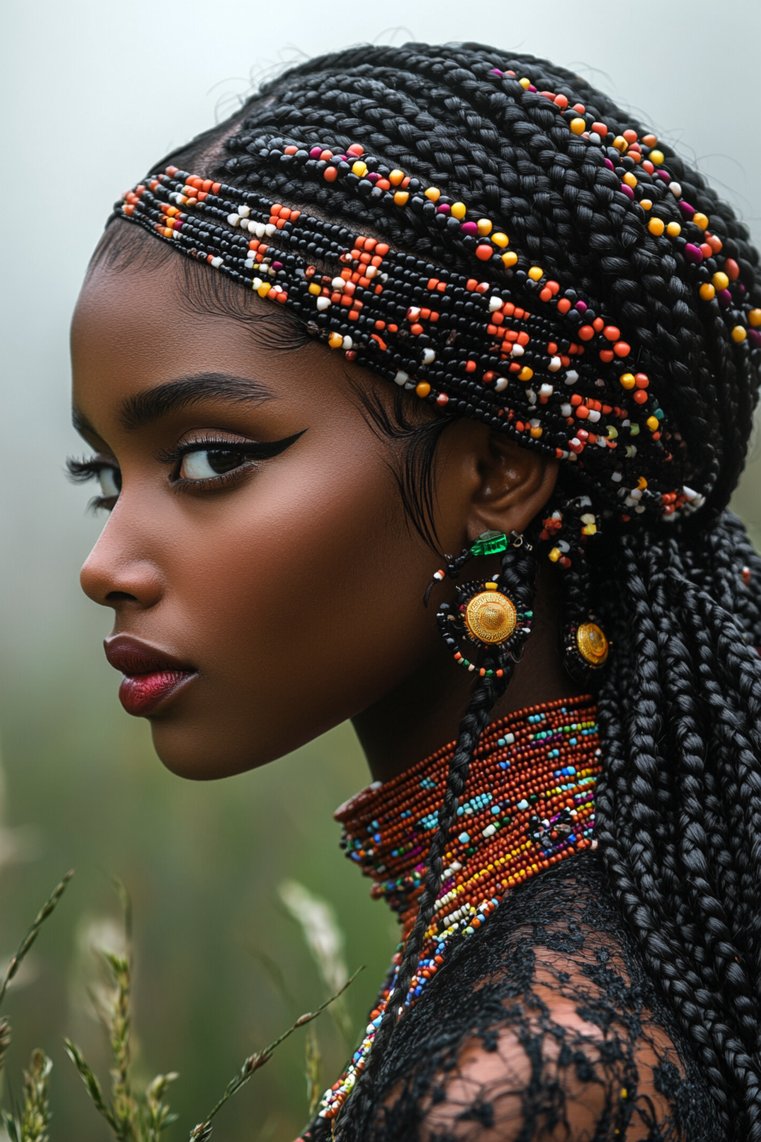 Fulani Braids With Beads