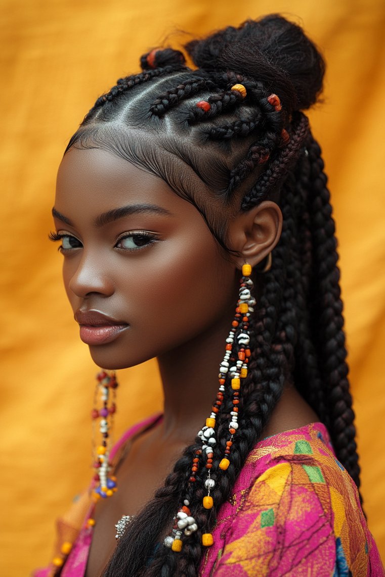 Fulani Braids With Cornrows