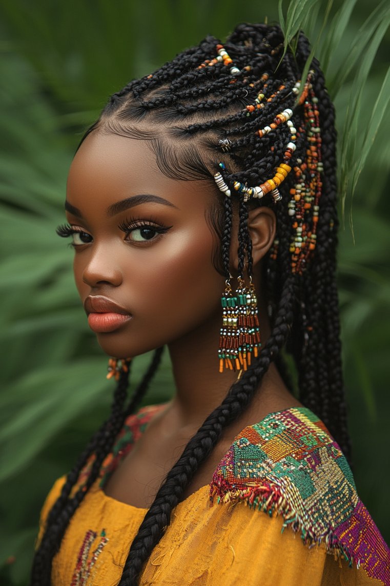 Fulani Braids With Natural Hair