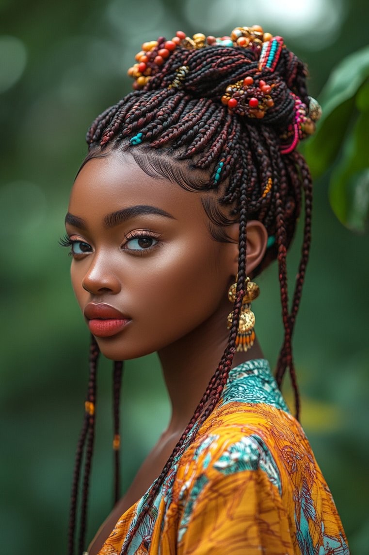 Fulani Braids With a Fade