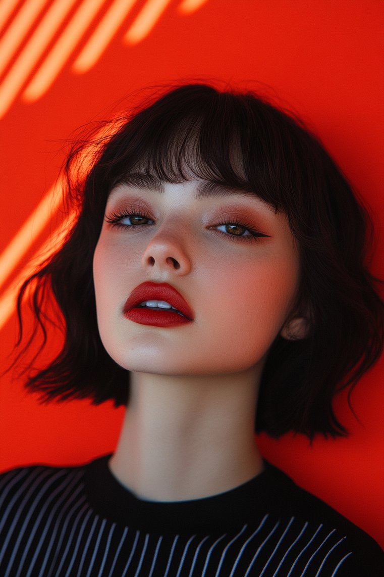 Geometric Shapes With Micro Bangs