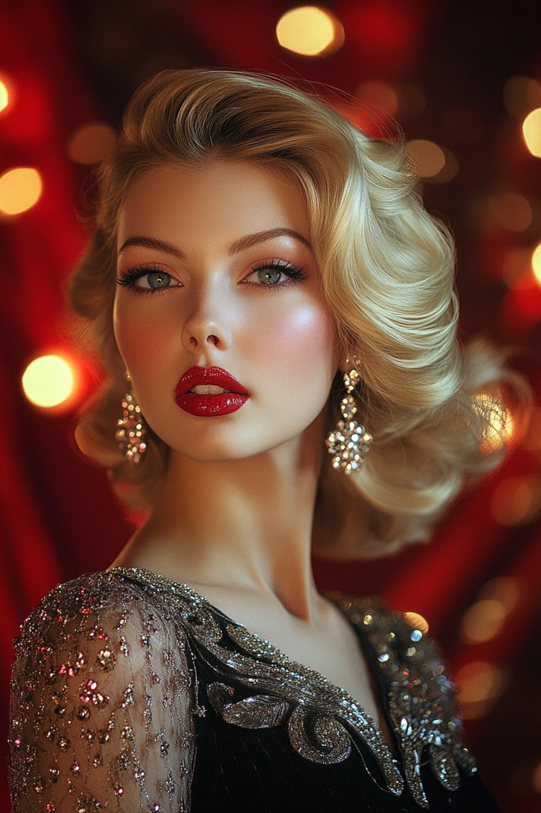 Glamorous Finger Waves for Red Carpet
