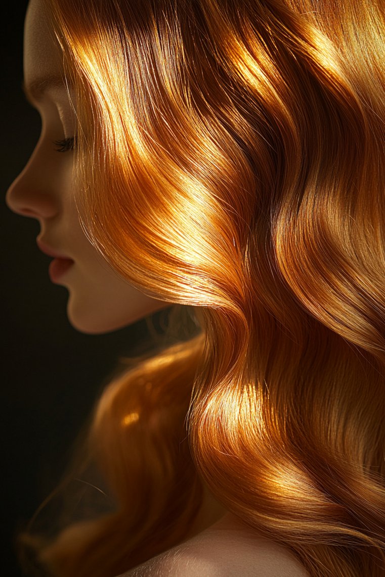 Glossy Copper Waves