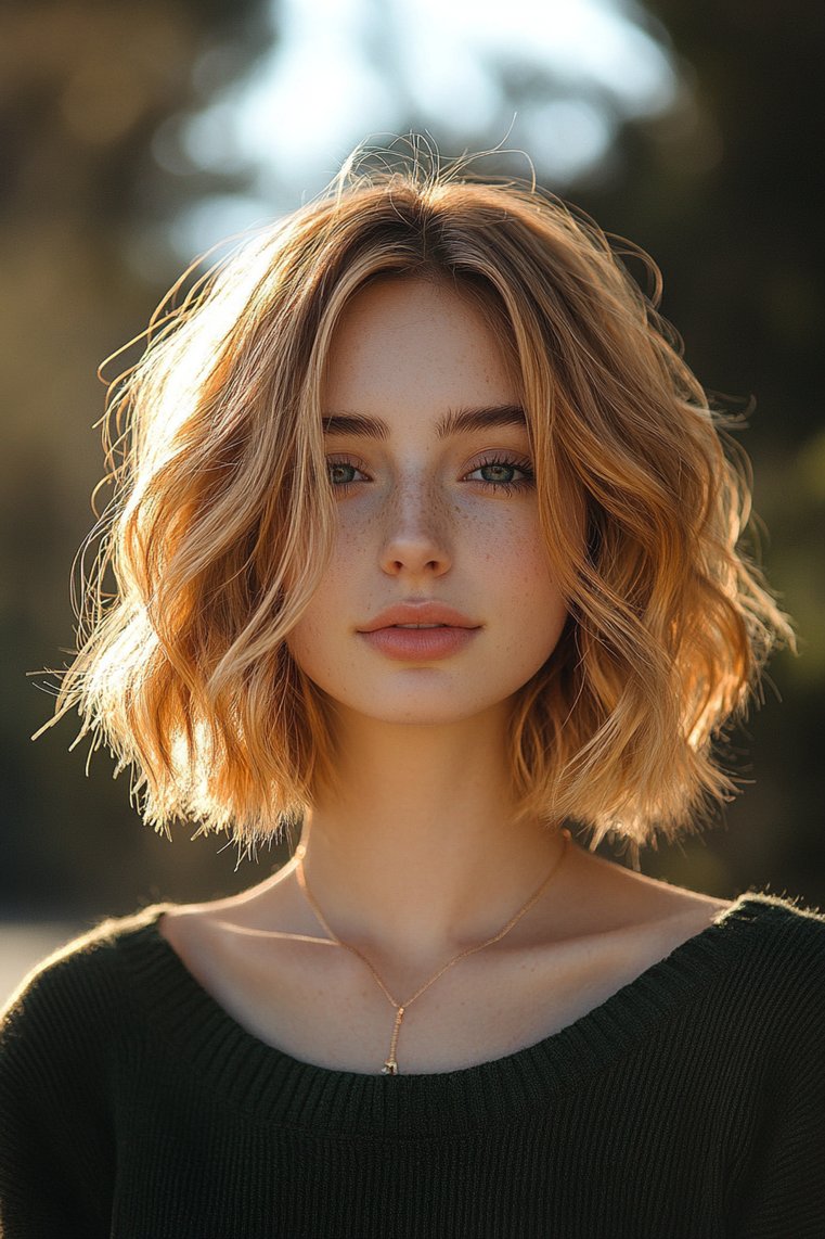 Golden Honey Ombre Waves