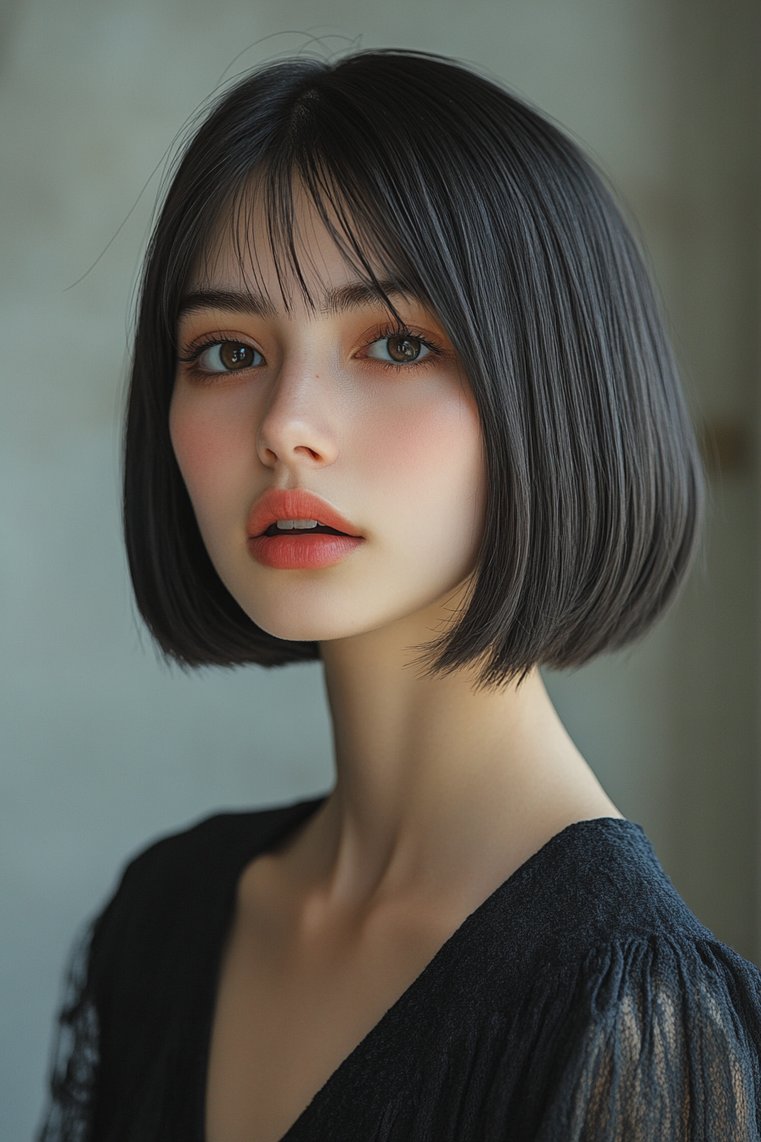 Gray Blunt Bob
