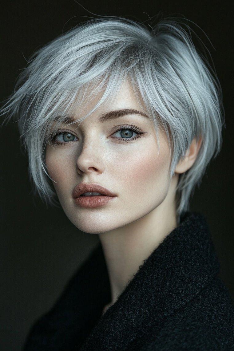 Gray Fringe Cut