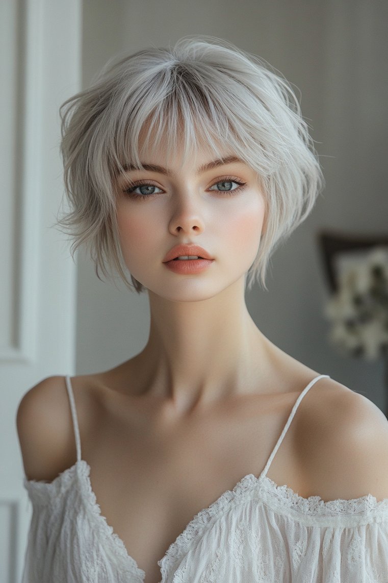 Gray Pixie With a Twist