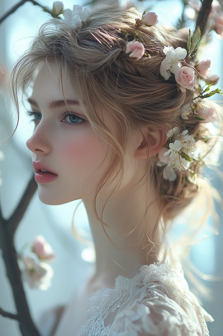 Half-Up Braid Bun