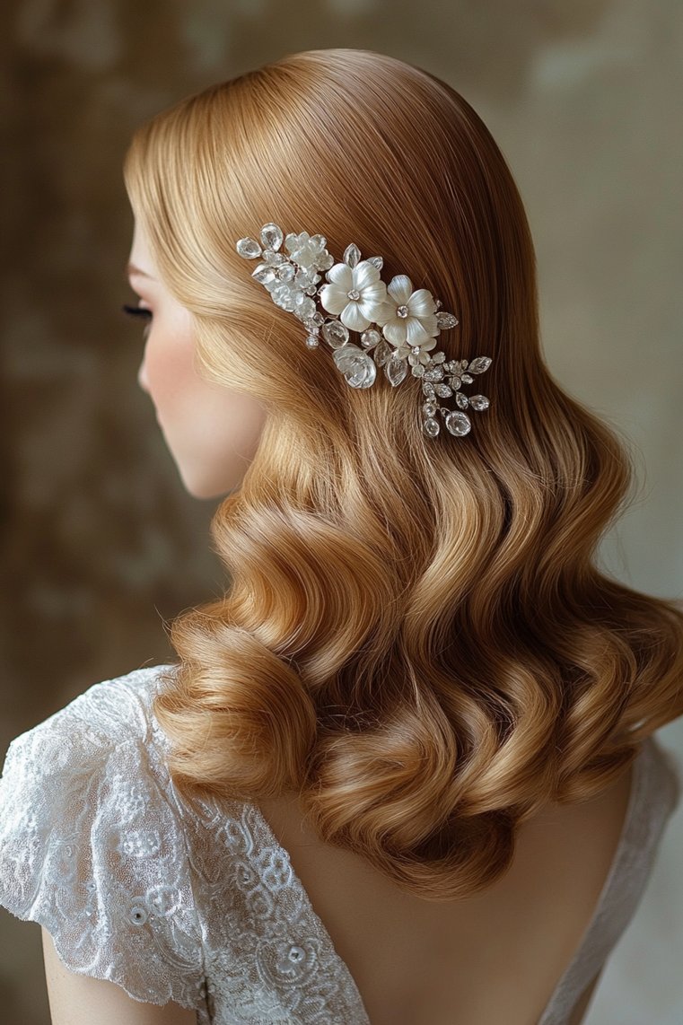 Half-Up Finger Wave Style