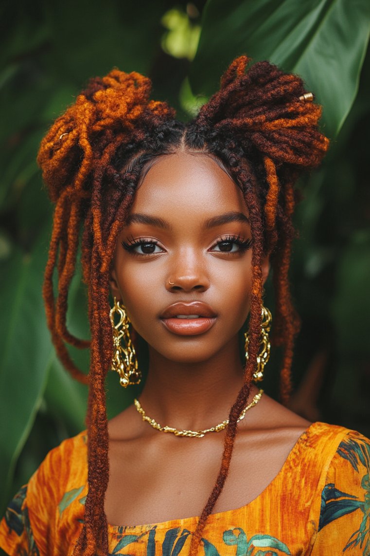 Half-Up, Half-Down Locs