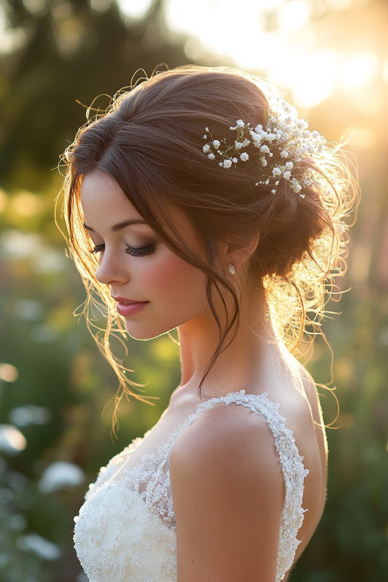 Half-Up Messy Bun
