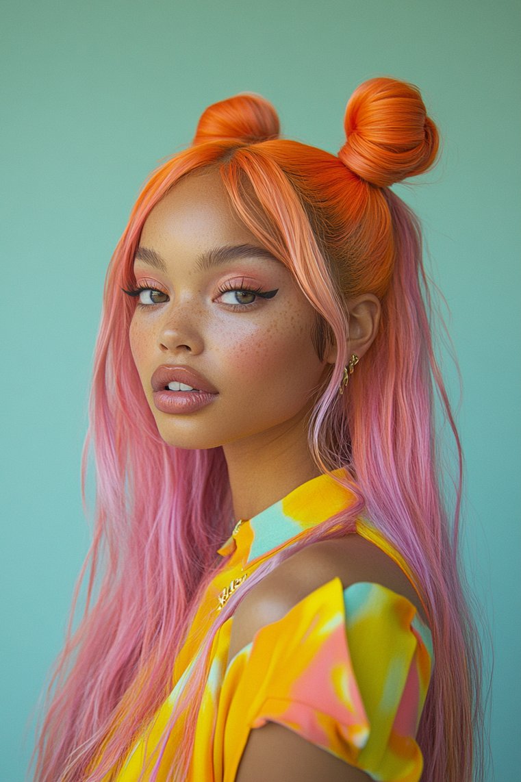 Half-Up Space Buns