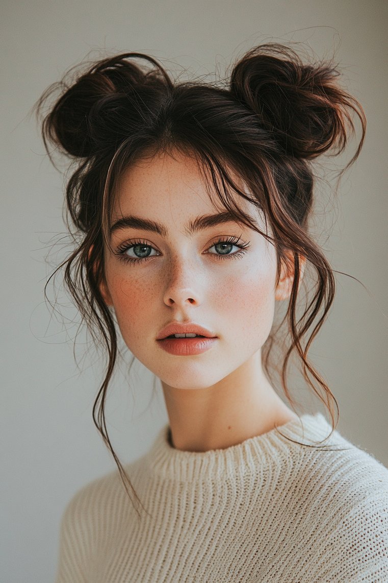 Half-Up Space Buns